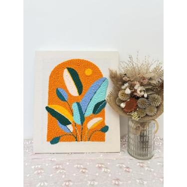 Imagem de Craftdiam Dente de perfuração para iniciantes – Kit para iniciantes – Kit DIY – Decoração de parede simples | Decoração de casa – Presentes para ela – Presentes de Dia dos Namorados (cor laranja)