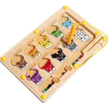 Imagem de Brinquedo Educativo Labirinto Montessori Jogo Cores Infantil - Genéric
