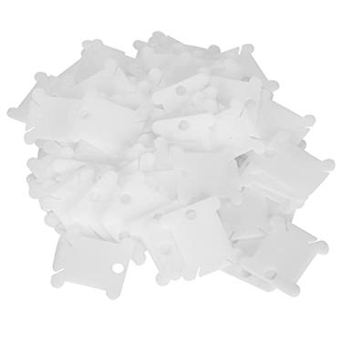 Imagem de Acouto : Bobinas de Fio de Plástico 100 Peças, Enrolador de Bobina de Ponto, Placa de Enrolamento de Linha de Fio de Plástico, Suporte de Linha de Bordado, Artes, Artesanato e Costura/Costura/noções de e