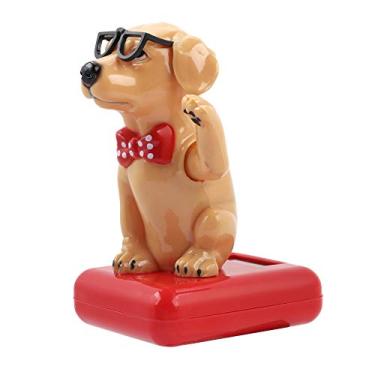 Imagem de GLOGLOW Ornamento Adorável para Cachorro, Balanço Engraçado Movido a Energia Solar para Frente e para Trás, Decoração Fofa para Casa e Escritório (golden retriever)