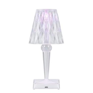 Imagem de Luminária de Mesa LED Dimerizável RGB Recarregável, Abajur Moderno em Metal Preto Fosco, 25cm, Controle por Toque, Luz USB Sem Fio, Iluminação para Mesa com 300 Lumens