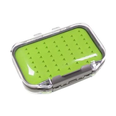 Imagem de Vaveren Caixa de mosca à prova d'água com tampa transparente para equipamentos de água doce e salgada, recipiente de armazenamento leve para caixas de, Verde, Dois Lados