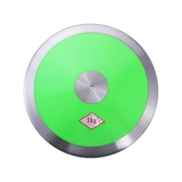 Imagem de Vaveren Disco de arremesso de nylon de 1 kg para iniciantes, com aro e centro de aço, ideal para praia e quintal. Perfeito para treinamento esportivo, Verde