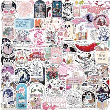 Imagem de 150 peças de adesivos holográficos de livros para Kindle, pacote de adesivos românticos Bookish Reading Booktok decalques de vinil com glitter para scrapbook, laptop, leitores de e-books