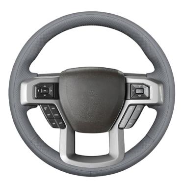 Imagem de MEWANT Capa de volante costurada à mão estilo 3D para Ford F-150 F150 2015-2020 / F-250 F250 2017-2022 / F-350 F350 2017-2022 / F-450 F450 2017-2022 2 / Expedição 2018-2021