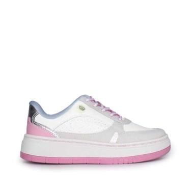 Imagem de Tênis Infantil Menina Pink Cats Casual Branco 35