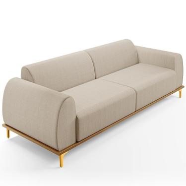 Imagem de Sofá 04 Lugares Para Sala De Estar Kiev 260 Cm Bege C-107