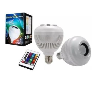 Imagem de Lâmpada Led Rgb Musical 12W Caixa De Som Bluetooth 2 Em 1