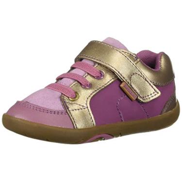 Imagem de pediped Tênis infantil unissex Flex Dani uniforme escolar, Rosa empoeirada, 11-11.5 Big Kid