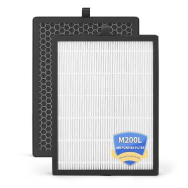 Imagem de Filtro de substituição M200L compatível com purificador de ar MOOKA M200L, filtro de alta eficiência 3 em 1, pacote com 2