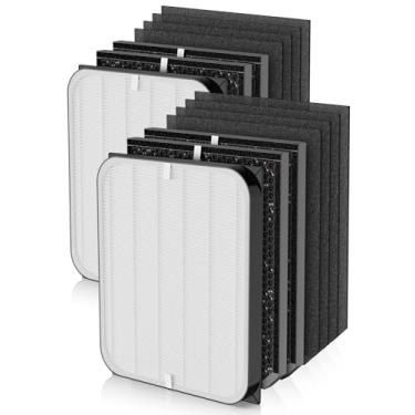 Imagem de Filtro de substituição 3000 compatível com purificadores de ar Air Doctor AD3000, AD3500 e AD3500i – 2 filtros premium, 4 filtros de carbono e 8 pré-filtros – Compare com a peça # ADF3001 ADF3002