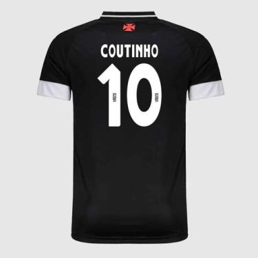 Imagem de Camisa Kappa Vasco Supporter UP Preta 10 Coutinho, M
