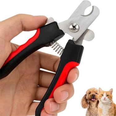 Imagem de Cortador de Unha Pet Alicate Cães e Gatos 16cm Ergonômico com Trava de Segurança Corte Seguro Higiênico Fácil Acessório Pets