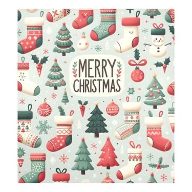 Imagem de Ícones de Natal ímã painel de geladeira decalque, capa de ímã engraçado 58,4 cm L x 66 cm A