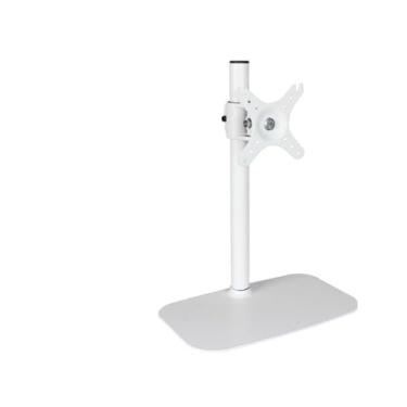 Imagem de BEGWVDJTP 19-68.6-81.3 cm Suporte de aumento de mesa para monitor de tela LCD universal giratório para cima e para baixo (branco)