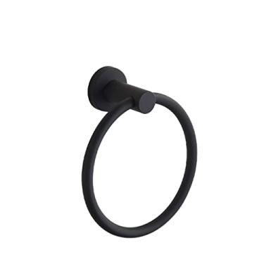 Imagem de Prateleira de banheiro Anel de toalha de banheiro dourado cobre completo redondo toalheiro anel de toalha de banheiro rack de banheiro quarto rack de parede prateleira flutuante (cor: A) (B)