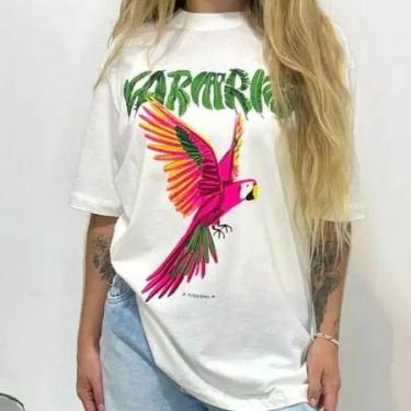 Imagem de T shirt Camiseta Inspiração Farm 100% Algodão ARARA - loja dinka, G, B