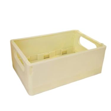 Imagem de Caixa organizadora de mesa dobrável de plástico, conjunto de 4, 2 caixas de armazenamento dobráveis médias + 2 pequenas caixas de armazenamento dobráveis portáteis para escritório, sala de aula