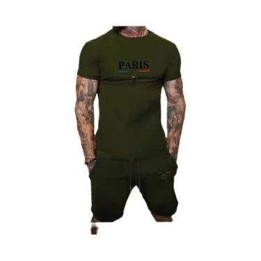 Imagem de Conjunto De Moda Masculina De Verão Camiseta De Manga Curta E Shorts C