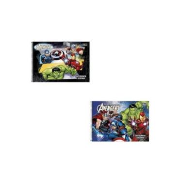 Imagem de Caderno desenho univ capa dura avengers 80fls tilibra