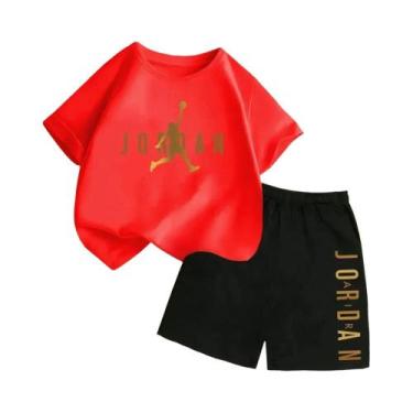 Imagem de Conjunto De Esportes De Verão Para Crianças Com Estampa Slam Dunk, Cam