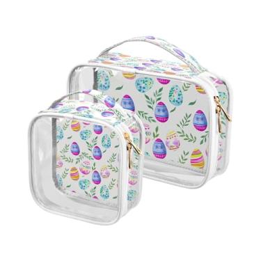 Imagem de xigua Bolsa de maquiagem de ovos coloridos para mulheres, bolsa de cosméticos de viagem, bolsa de higiene portátil à prova d'água para viagens, férias, organização de banheiro