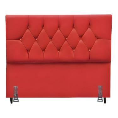 Imagem de Cabeceira Para Cama Box King 195 Cm Manuela Com Frame Suede Vermelho