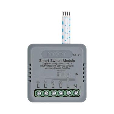 Imagem de Módulo Interruptor Mini Smart WiFi Zigbee 1-4 Canais Com Temporizador 