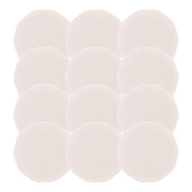 Imagem de Jogo 12 Prato De Sobremesa Porcelana New Bone Butterfly Branco Off White Lyor 19cm