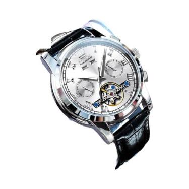 Imagem de Relógio Mecânico De Luxo Masculino OLEVS 6607 Com Pulseira De Couro, D