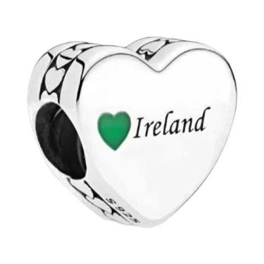 Imagem de Pulseira Feminina De Prata Esterlina 925 Com Berloques De Coração 'Amo