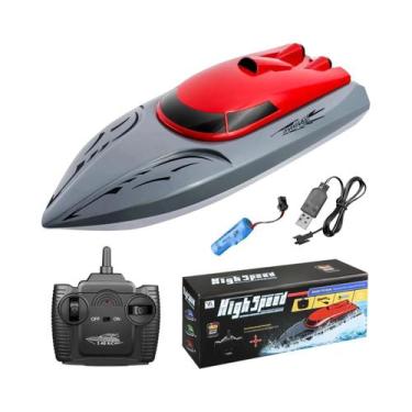 Imagem de Barco RC De Controle Remoto Com Motor Duplo 20Km/h Para Piscinas E Lag