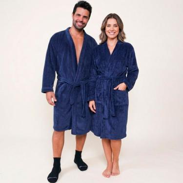 Imagem de Roupão Adulto Benévola Premium Antialérgico Unissex Confortável Macio Luxo Frio Quentinho Original-Unissex