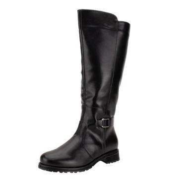 Imagem de Bota Montaria Feminina Cano Longo Mooncity Salto Grosso 72136 Preto, 3