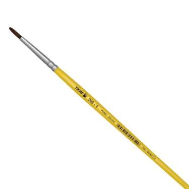 Imagem de Pincel Escolar Redondo Ponei Amarelo Tigre Nº 266 (Escolha O Número) T