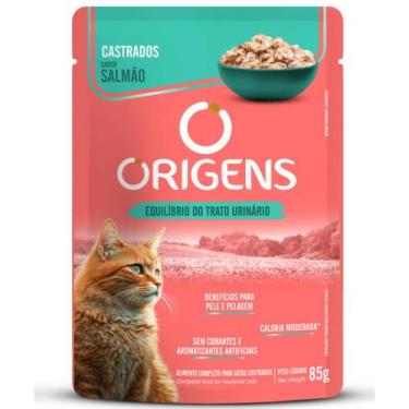 Imagem de Sachê Origens Premium Especial para Gatos Adultos Castrados Sabor Salm