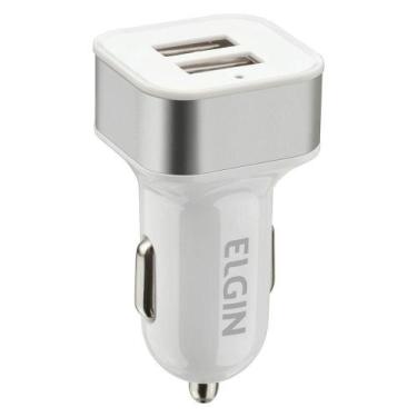 Imagem de Carregador Veicular Automotivo 12V Com 2 Saídas Usb 5V 2.1A - ELGIN