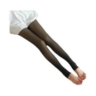 Imagem de Meia-calça Térmica Feminina De Cintura Alta, Grossa, Translúcida, Para
