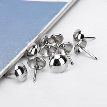 Imagem de 100 pçs estofados pregos para móveis, pregos redondos de cabeça grande pregos móveis pinos decorativos Ding Pin 11 x 17 mm (#3)