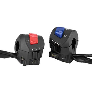 Imagem de Interruptor universal para guidão de motocicleta, interruptor de guidão esquerdo e direito de 7/8 polegadas, interruptor de buzina de seta de farol, interruptor de controle de ignição de farol alto e baixo