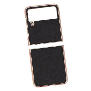 Imagem de Capa de Telefone Dobrável Protetora Resistente a Arranhões Luxo à Prova de Poeira Toque Macio Capa de Telefone Dobrável Profissional para Telefones Celulares (Preto)