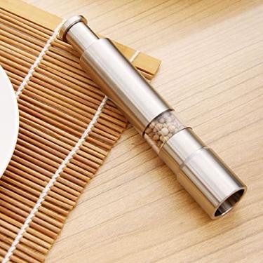 Imagem de Moedor de pimenta manual de aço inoxidável, sal marinho doméstico, grãos de pimenta pretos, garrafa de moagem em pó para temperos