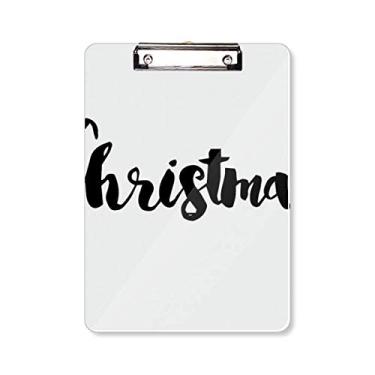 Imagem de Placa de apoio para escrever à mão com citação de Natal A4