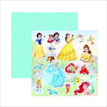 Imagem de Papel Scrap Festa Disney Princesas 2 Recortes Sdfd054 - Toke E Crie