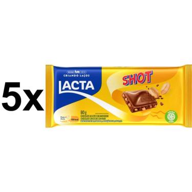 Imagem de Chocolate Shot Amendoim Nestlé 80g C/ 5 Unid
