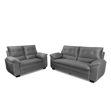 Imagem de Conjunto Sofá 2 e 3 Lugres Hellen Premium