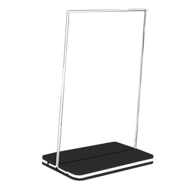 Imagem de Esquirla Suporte de sinal acrílico suporte de papel a4 desktop expositor flyer documento titular para restaurante varejo casa recepção casamento