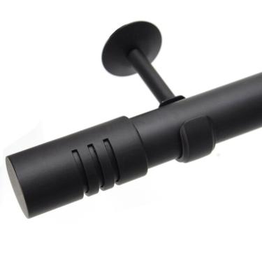 Imagem de Kit Varão De Cortina 28mm 2m Ponteira Cilíndrica Couselo Pret