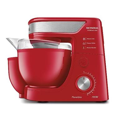 Imagem de Batedeira Planetária, Mondial, Vermelho/Inox, 700W, 110V - BP-01P-R