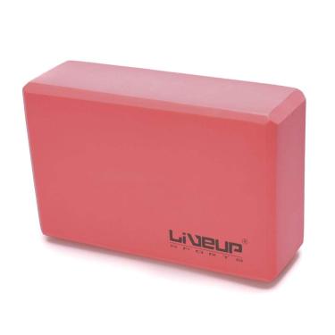 Imagem de Bloco de Yoga - 22,8x15,2x7,6cm - Cor Vermelha - LiveUp Sports